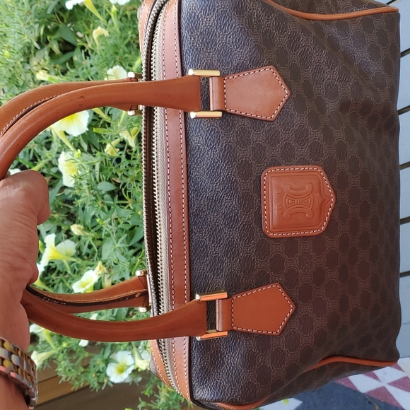 Celine Monogram Brown Leather Satchel - Picture 13 of 14